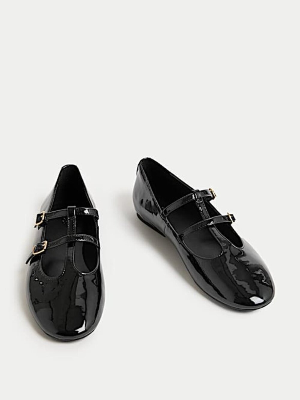 130$ Marc Fisher LTD Double Mary Jane Strap Flats Women's Size 6.5 Black